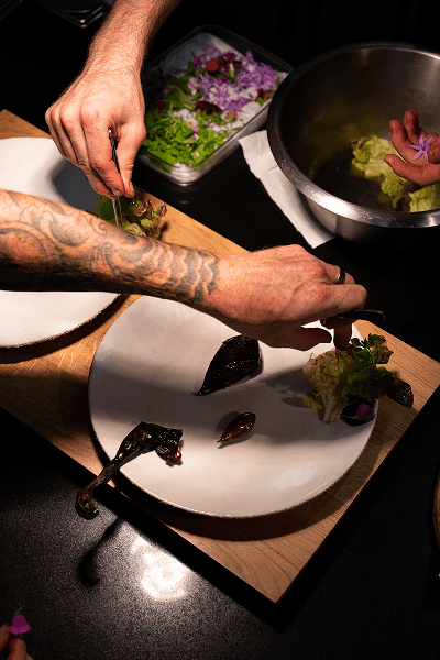 Présentation Plat Restaurant Gastronomique Garenne Drôme